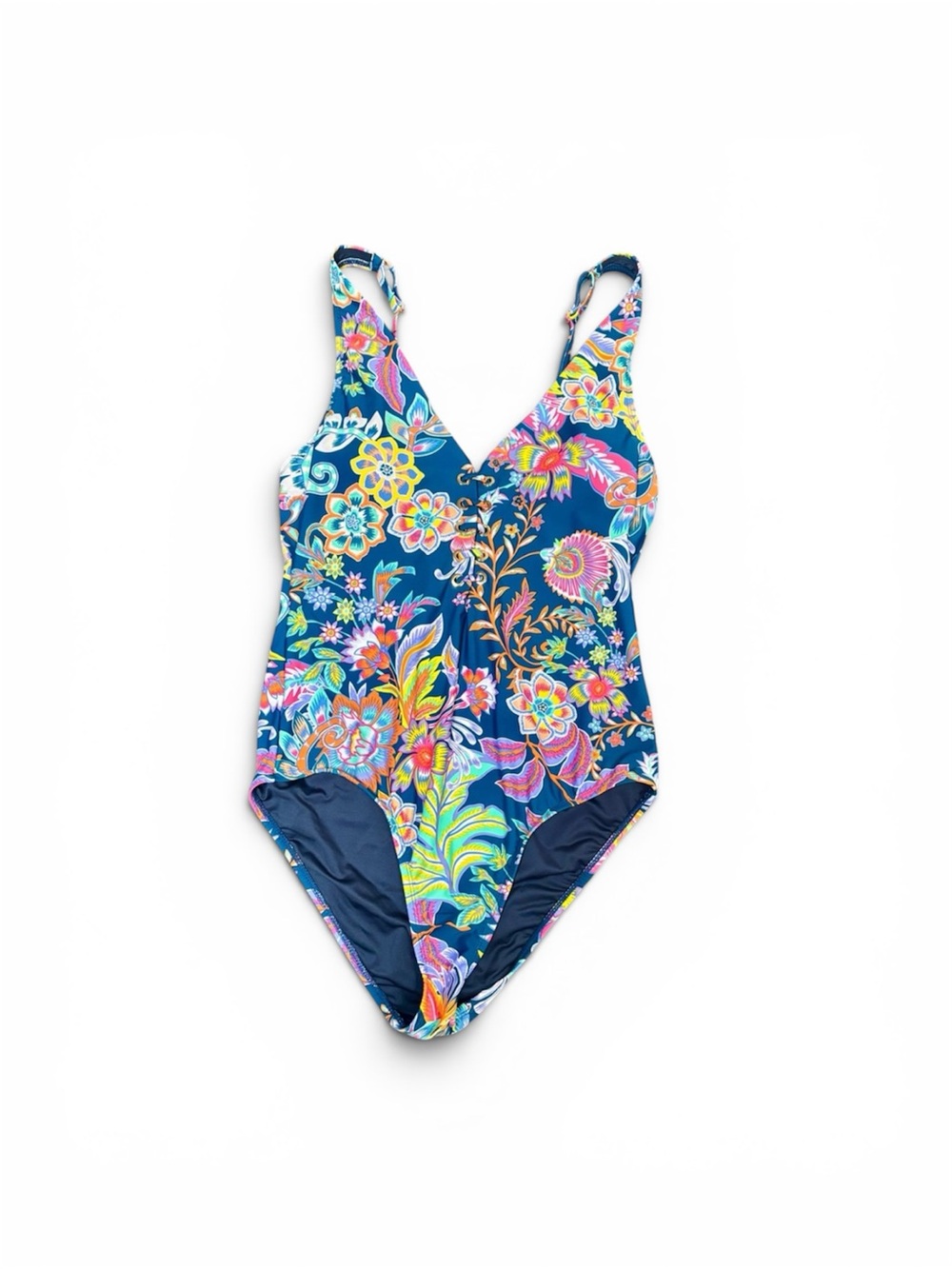 BCBG Max Azria Floral One-Piece Swimsuit | Size L | Like New